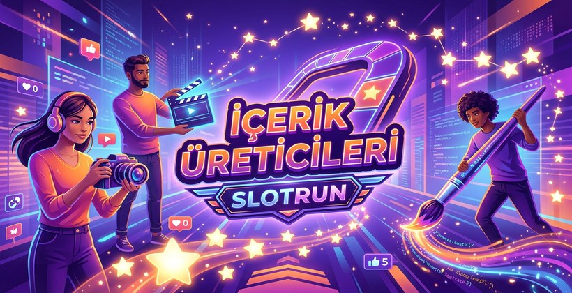 Slotrun içerik üreticileri programı banner görseli